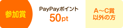 参加賞 PayPayポイント 50pt A～C賞以外の方